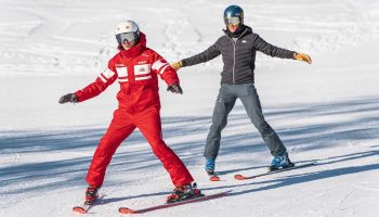 débutant ski alpin adulte